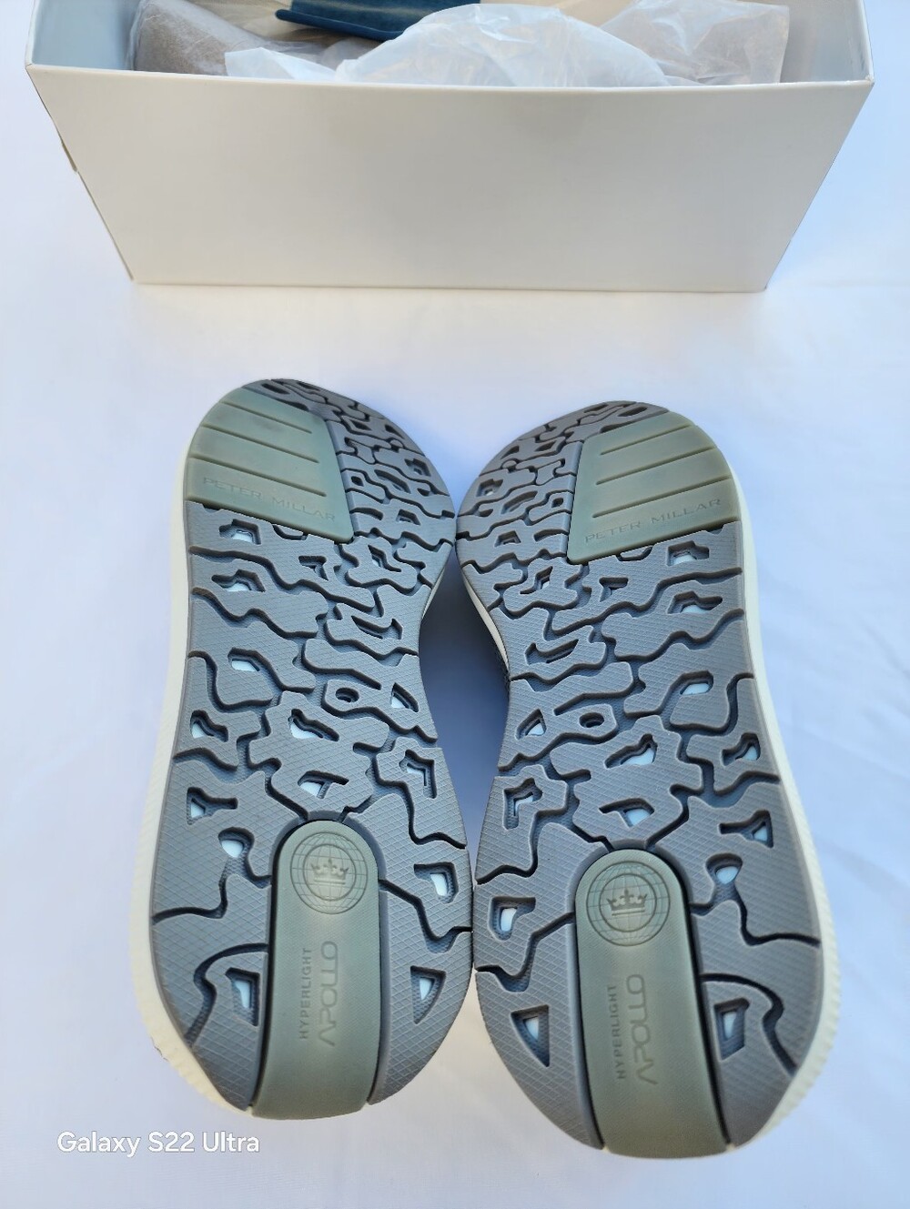 Peter Millar Hyperlight Apollo Gray Knit Slip On Sneakers Mens Size US 8.5 - Picture 9 of 13